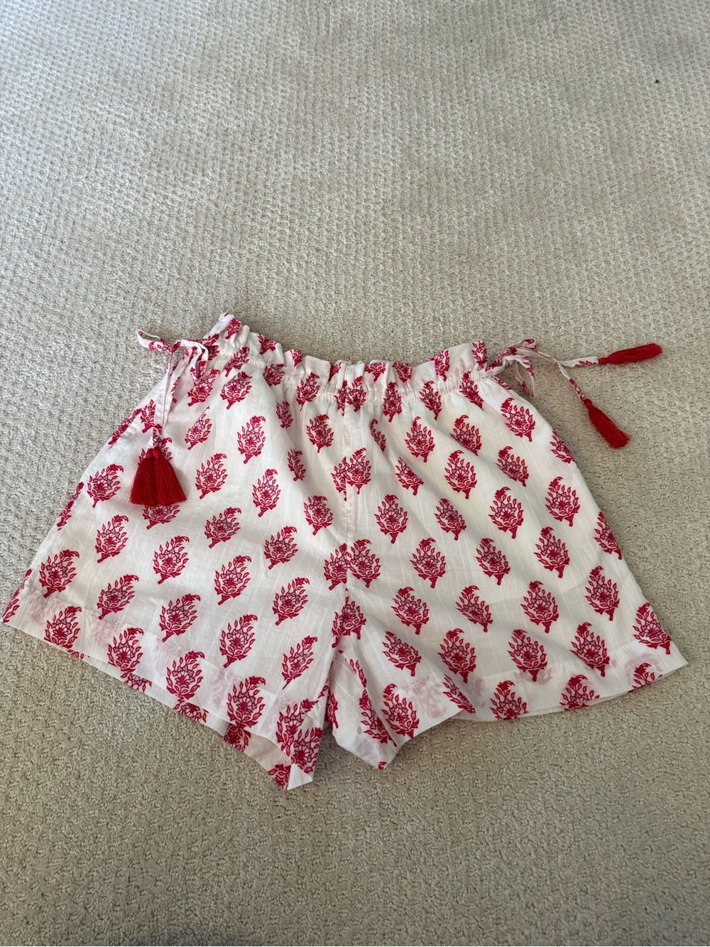 Roller Rabbit White & Red Floral Lounge Shorts